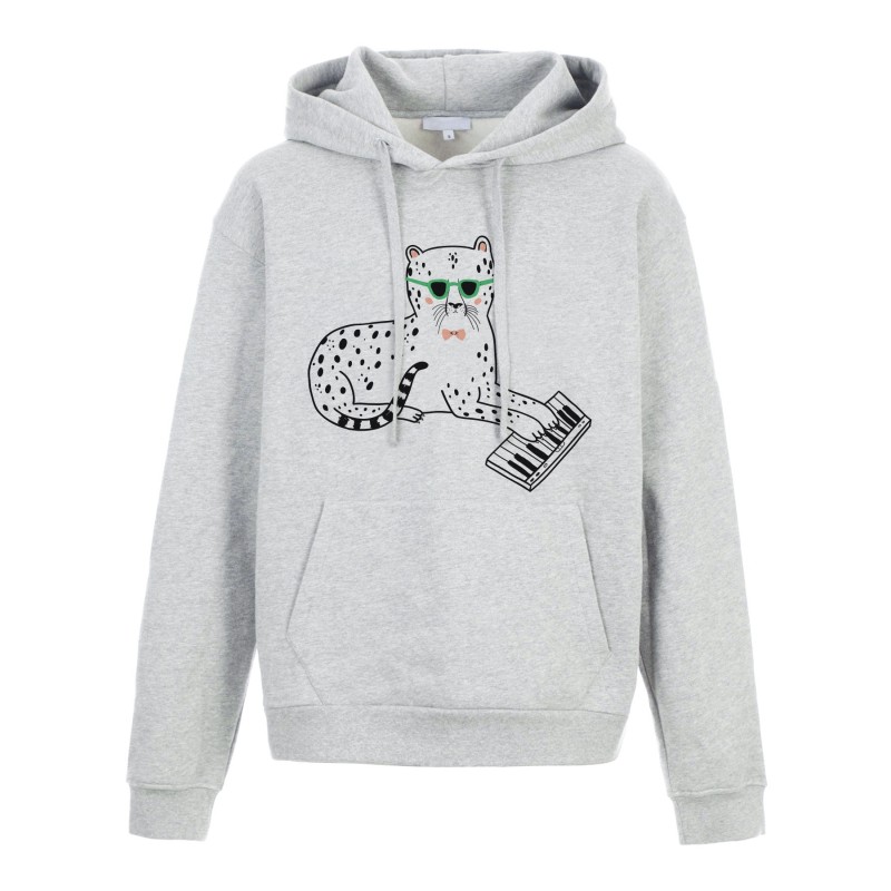 Sweat shirt à Capuche - Hoodie - Imprimé citation - illustration chat piano