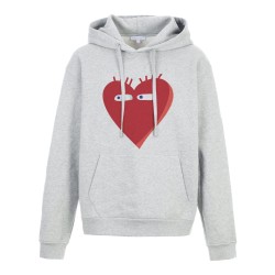 Sweat shirt à Capuche - Hoodie - Imprimé citation - illustration Coeur rouge