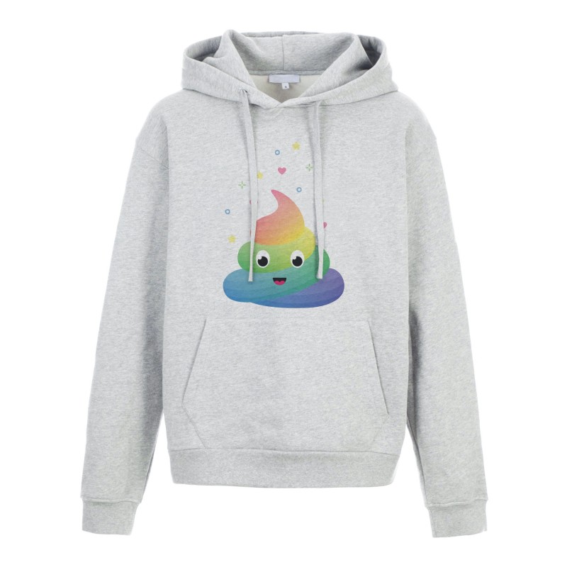 Sweat shirt à Capuche - Hoodie - Imprimé citation - illustration caca arc en ciel