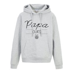 Sweat shirt à Capuche - Hoodie - Imprimé citation - Papa ours