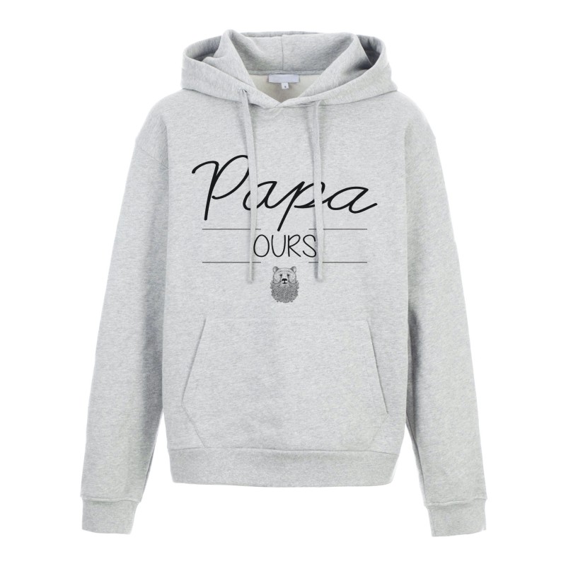 Sweat shirt à Capuche - Hoodie - Imprimé citation - Papa ours