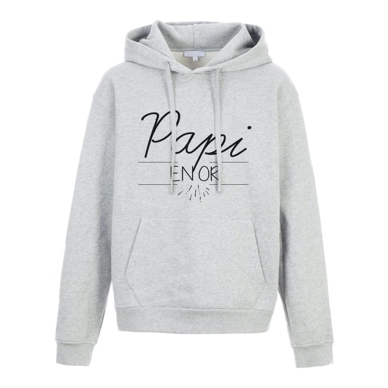 Sweat shirt à Capuche - Hoodie - Imprimé citation - Papi en or