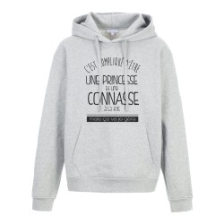 Sweat shirt à Capuche - Hoodie - Imprimé citation - C'est compliqué être une princesse et une connasse a la fois