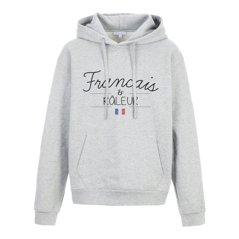 Sweat shirt à Capuche - Hoodie - Imprimé citation - Francais mais râleur