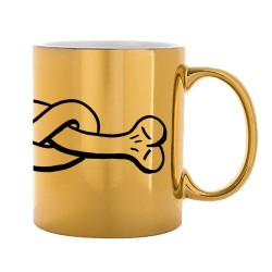 Mug tasse céramique - Couleur Or - Imprimé illustration d'artiste - Penis