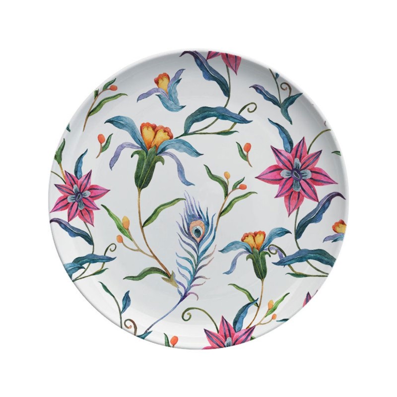 Assiette céramique - Imprimé Cabinet curiosité - Floral