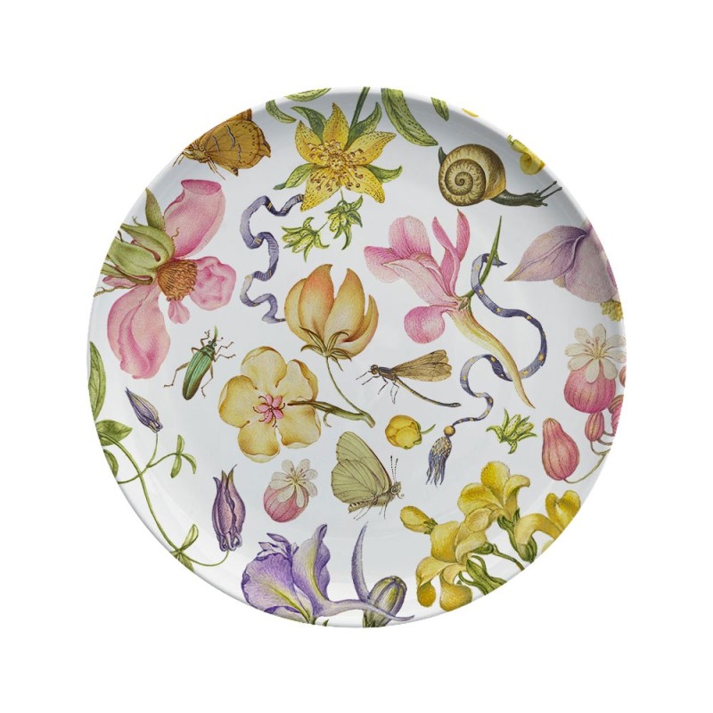 Assiette céramique - Imprimé Cabinet curiosité - Floral vintage