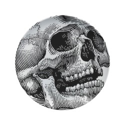 Assiette céramique - Imprimé Cabinet curiosité - Tête de mort