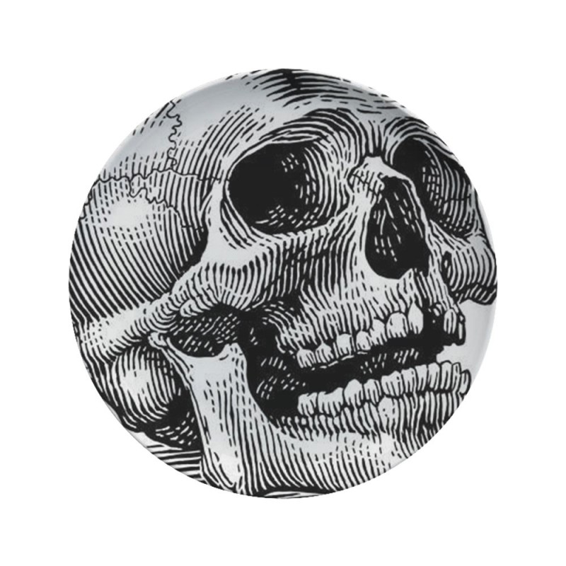 Assiette céramique - Imprimé Cabinet curiosité - Tête de mort