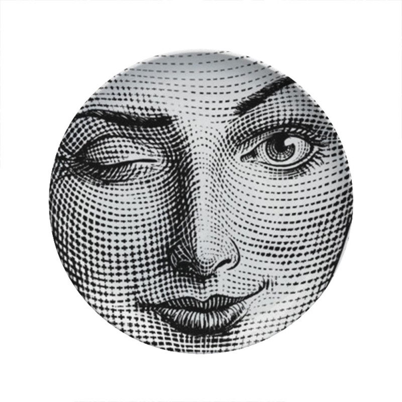 Assiette céramique - Imprimé Cabinet curiosité - Victorien visage