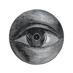 Assiette céramique - Imprimé Cabinet curiosité - Gravure oeil