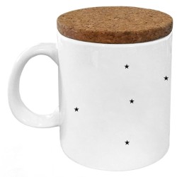 Mug tasse - Céramique avec couvercle en liège - imprimé - Citation Fête des mères - Maman poule