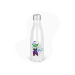 Bouteille gourde isotherme acier inox - Blanc - 350 ml - imprimé illustration Manga