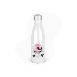 Bouteille gourde isotherme acier inox - Blanc - 350 ml - imprimé illustration Manga