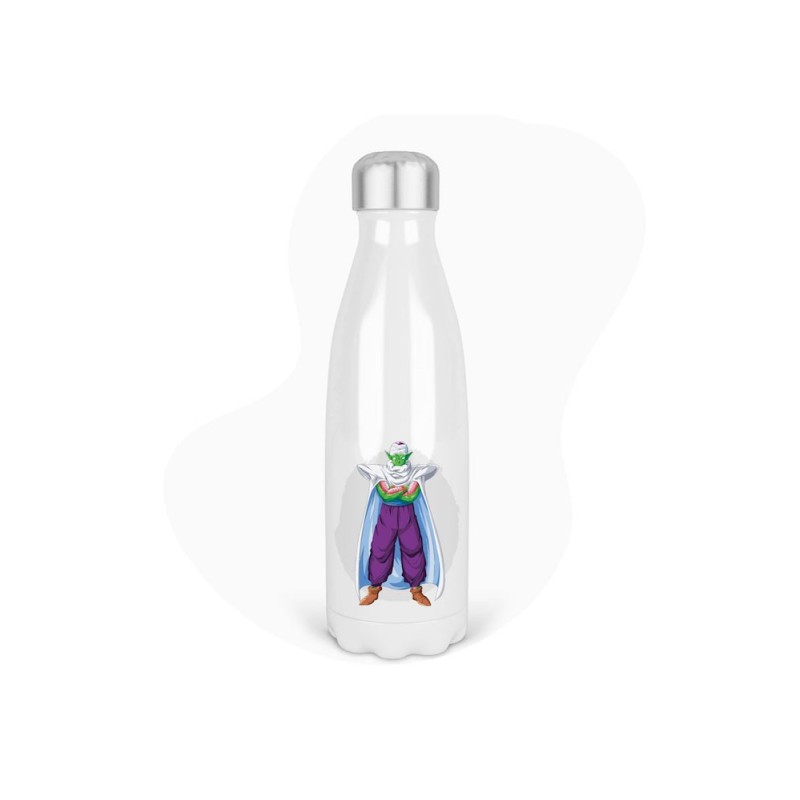 Bouteille gourde isotherme acier inox - Blanc - 350 ml - imprimé illustration Manga dragon