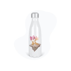 Bouteille gourde isotherme acier inox - Blanc - 350 ml - imprimé illustration Animaux super héros