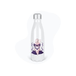 Bouteille gourde isotherme acier inox - Blanc - 350 ml - imprimé illustration Lapin super héros