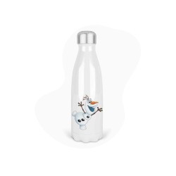 Bouteille gourde isotherme acier inox - Blanc - 350 ml - imprimé illustration Frozen