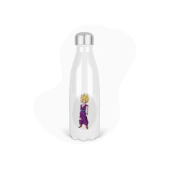 Bouteille gourde isotherme acier inox - Blanc - 350 ml - imprimé illustration Manga anime