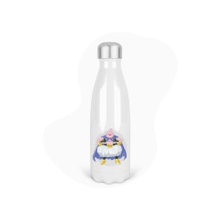 Bouteille gourde isotherme acier inox - Blanc - 350 ml - imprimé illustration Manga anime