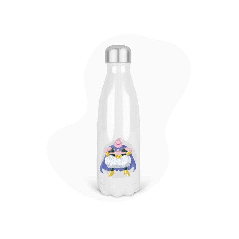 Bouteille gourde isotherme acier inox - Blanc - 350 ml - imprimé illustration Manga anime