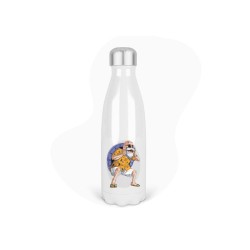 Bouteille gourde isotherme acier inox - Blanc - 350 ml - imprimé illustration Manga anime
