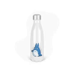 Bouteille gourde isotherme acier inox - Blanc - 350 ml - imprimé illustration Manga anime