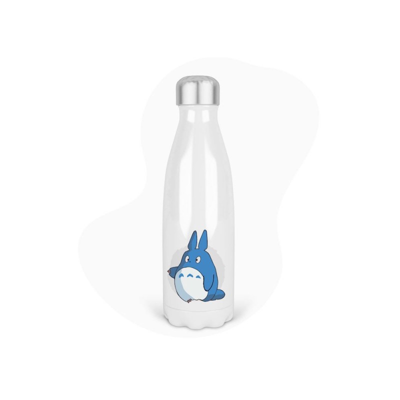Bouteille gourde isotherme acier inox - Blanc - 350 ml - imprimé illustration Manga anime