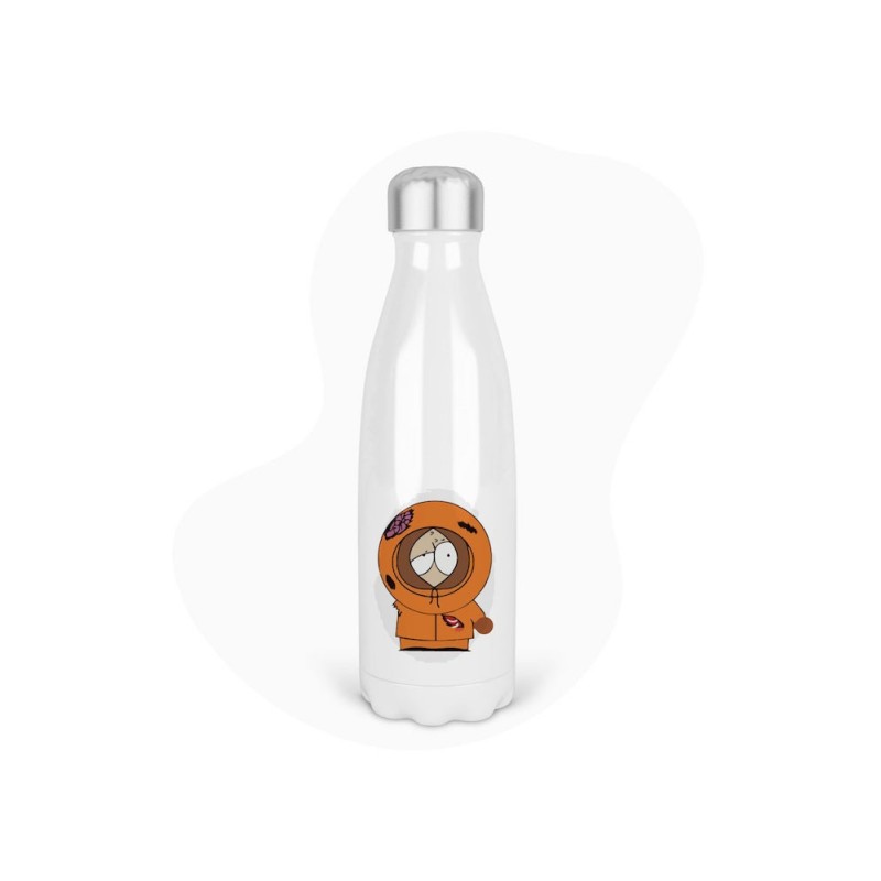 Bouteille gourde isotherme acier inox - Blanc - 350 ml - imprimé illustration personnage série
