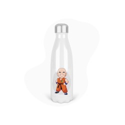 Bouteille gourde isotherme acier inox - Blanc - 350 ml - imprimé illustration Manga anime