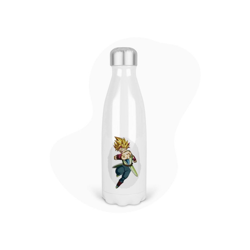 Bouteille gourde isotherme acier inox - Blanc - 350 ml - imprimé illustration Manga anime