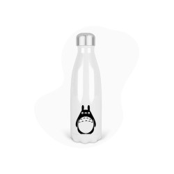 Bouteille gourde isotherme acier inox - Blanc - 350 ml - imprimé illustration Manga anime