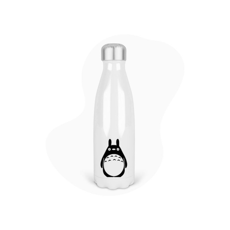 Bouteille gourde isotherme acier inox - Blanc - 350 ml - imprimé illustration Manga anime
