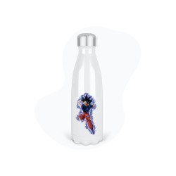 Bouteille gourde isotherme acier inox - Blanc - 350 ml - imprimé illustration Manga anime