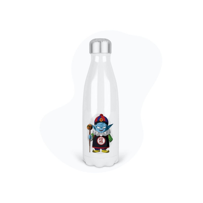 Bouteille gourde isotherme acier inox - Blanc - 350 ml - imprimé illustration Manga anime