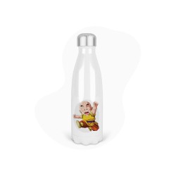 Bouteille gourde isotherme acier inox - Blanc - 350 ml - imprimé illustration Manga anime