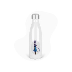 Bouteille gourde isotherme acier inox - Blanc - 350 ml - imprimé illustration Manga anime