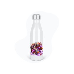 Bouteille gourde isotherme acier inox - Blanc - 350 ml - imprimé illustration Manga anime