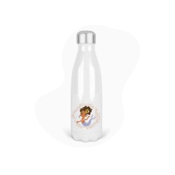 Bouteille gourde isotherme acier inox - Blanc - 350 ml - imprimé illustration Sirène