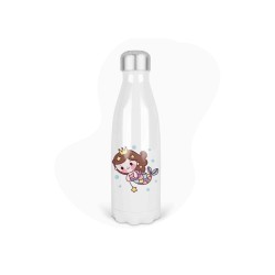 Bouteille gourde isotherme acier inox - Blanc - 350 ml - imprimé illustration Sirène