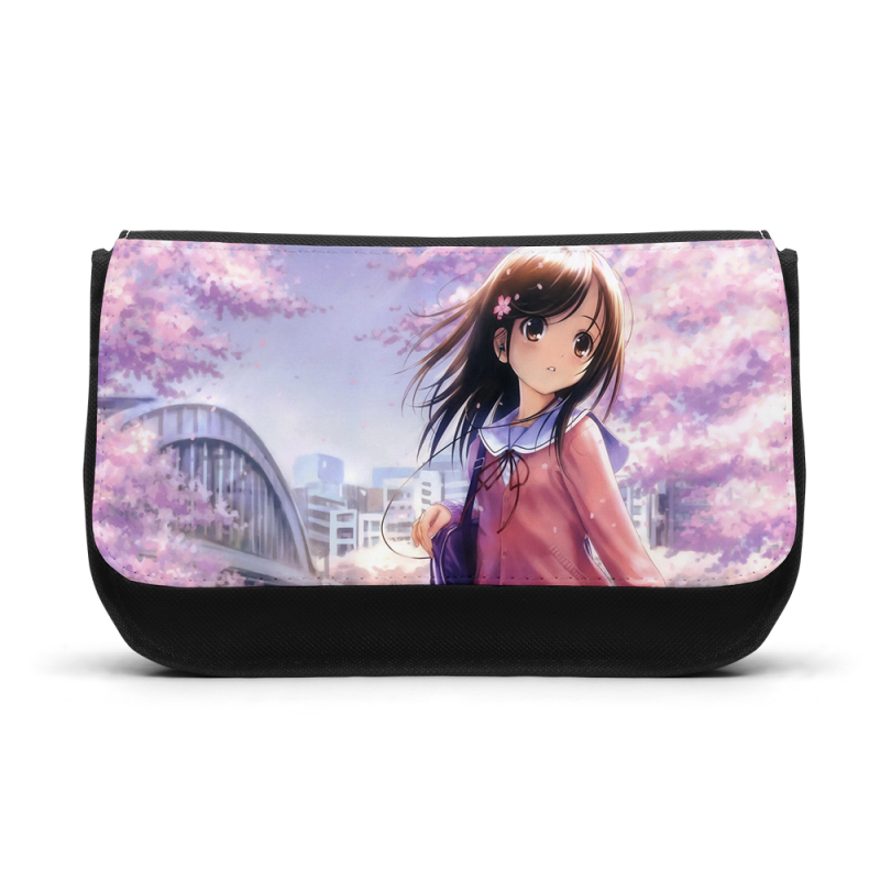 Trousse à Crayons - Rentrée scolaire école - imprimé Manga girl
