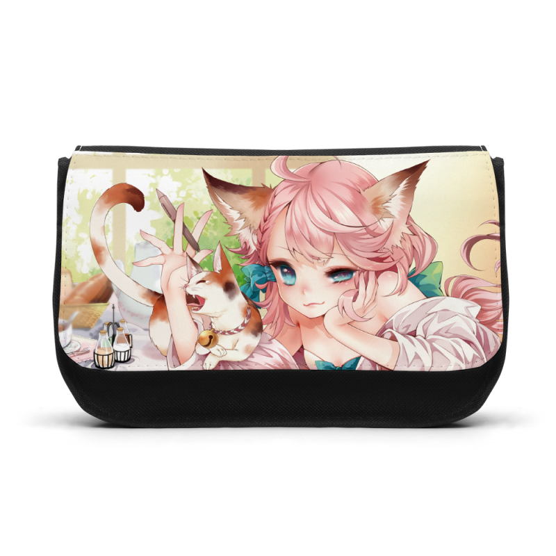 Trousse à Crayons - Rentrée scolaire école - imprimé Manga anime chat