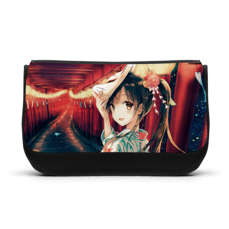 Trousse à Crayons - Rentrée scolaire école - imprimé Manga anime girl