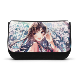 Trousse à Crayons - Rentrée scolaire école - imprimé Manga anime girl Fleurs