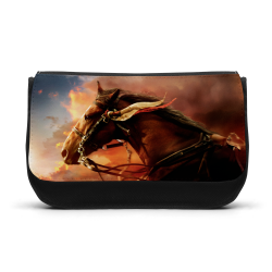 Trousse à Crayons - Rentrée scolaire école - imprimé Cheval équitation