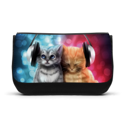 Trousse à Crayons - Rentrée scolaire école - imprimé chat musique