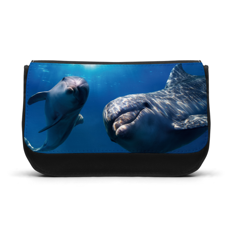 Trousse à Crayons - Rentrée scolaire école - imprimé Dauphin