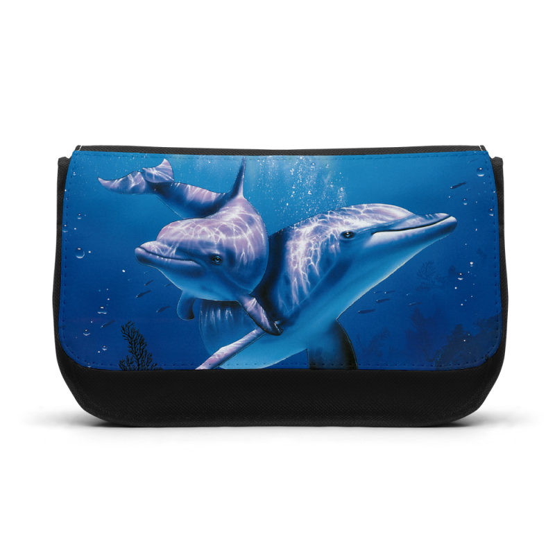 Trousse à Crayons - Rentrée scolaire école - imprimé Dauphin