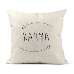 Housse de coussin - Lin - Décoration - imprimé Les chiens ne font pas des chats