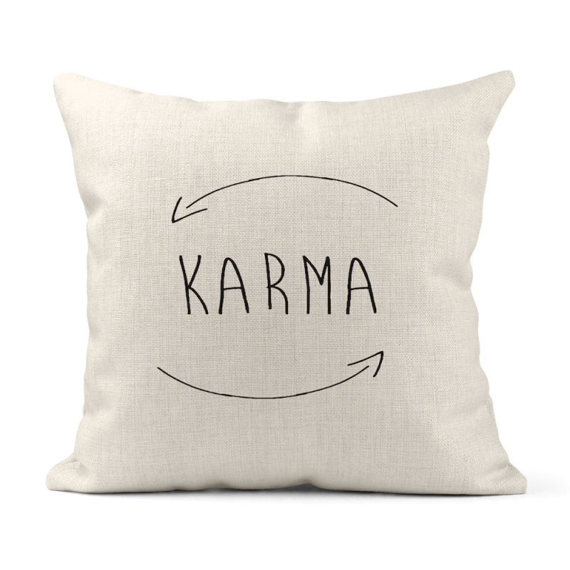 Housse de coussin - Lin - Décoration - imprimé Les chiens ne font pas des chats